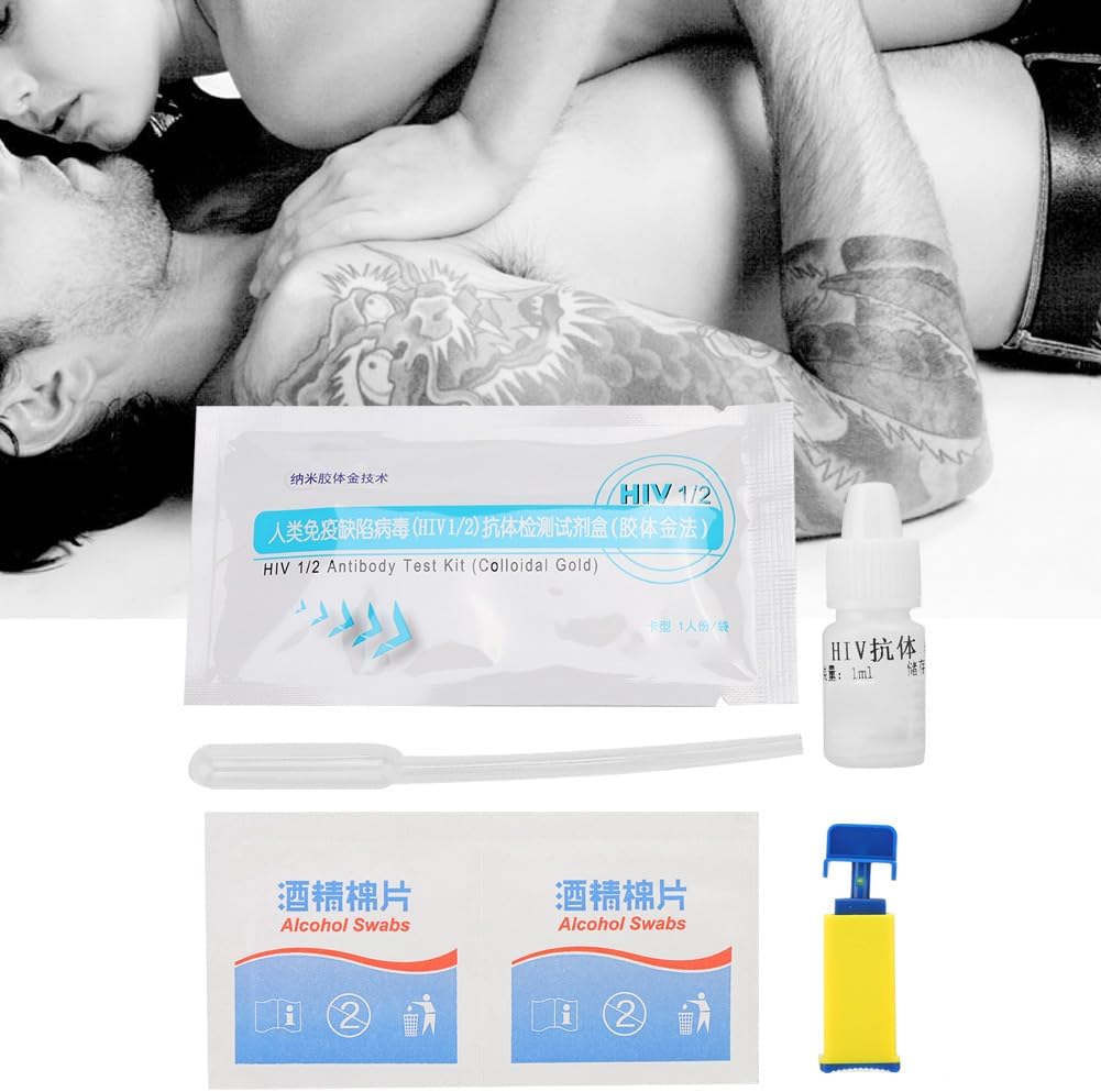 HIV Self-Test Kit, Rapid and Accurate Results in Minutes, for Home Use with Blood Collection Needle, Diluent, and Alcohol Pad, Compact and Portable Design