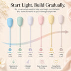 Kegel Exercise System, Set of 6 Silicone Pelvic Floor Weights for Women