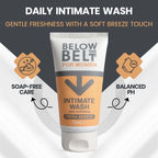 Below The Belt Female Intimate Wash, Soap-Free Feminine Wash, Daily pH-Balanced Cleanser with Fresh Breeze Scent - 75ml