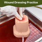 Wound Packing Trainer, Stop The Bleed Practice Kit with Pumping Bag,Wound Care Bleeding Control Kit for Tactical Training