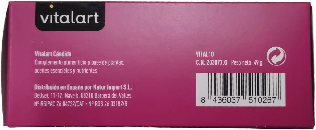 Vitalart Mucosal Wellness Candida – 30 Tablets + 30 Pearls | Natural Probiotic and Antifungal Supplement