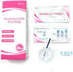 Ovulation Test Strips, 50 LH Ovulation Predictor Kit with 50 Collection Cups, Over 99% Accurately Track Ovulation Test