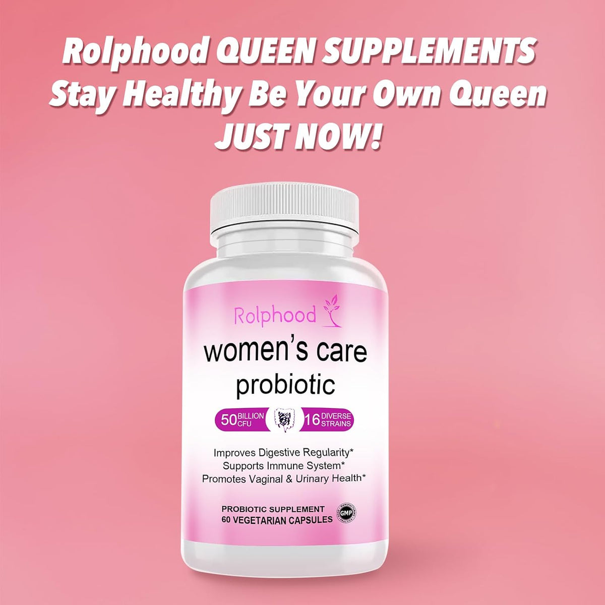 Vaginal Probiotic for Women's pH Balance Health,with Prebiotics &Lactobacillus Probiotic Blend,Boost Immune,Digestive,Gut,Promote Healthy Vaginal Odor & Vaginal Flora,60 Capsules[1-Month Supply]