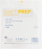 Swift-Prep Wound Debridement Pad - 10cm x 10cm - Pack of 5 - Super Soft - Fibre Free - Highly Absorbent - Non-Adhesive - Foam Dressing