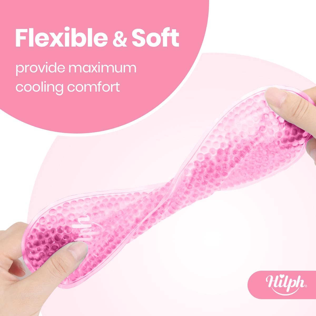 Hilph Cooling Compress for Postpartum Childbirth, 2 Pack Perineal Cooling Pads with 24 Disposable Covers, Vaginal Care, Relieve Pain and Discomfort Postpartum, Pink