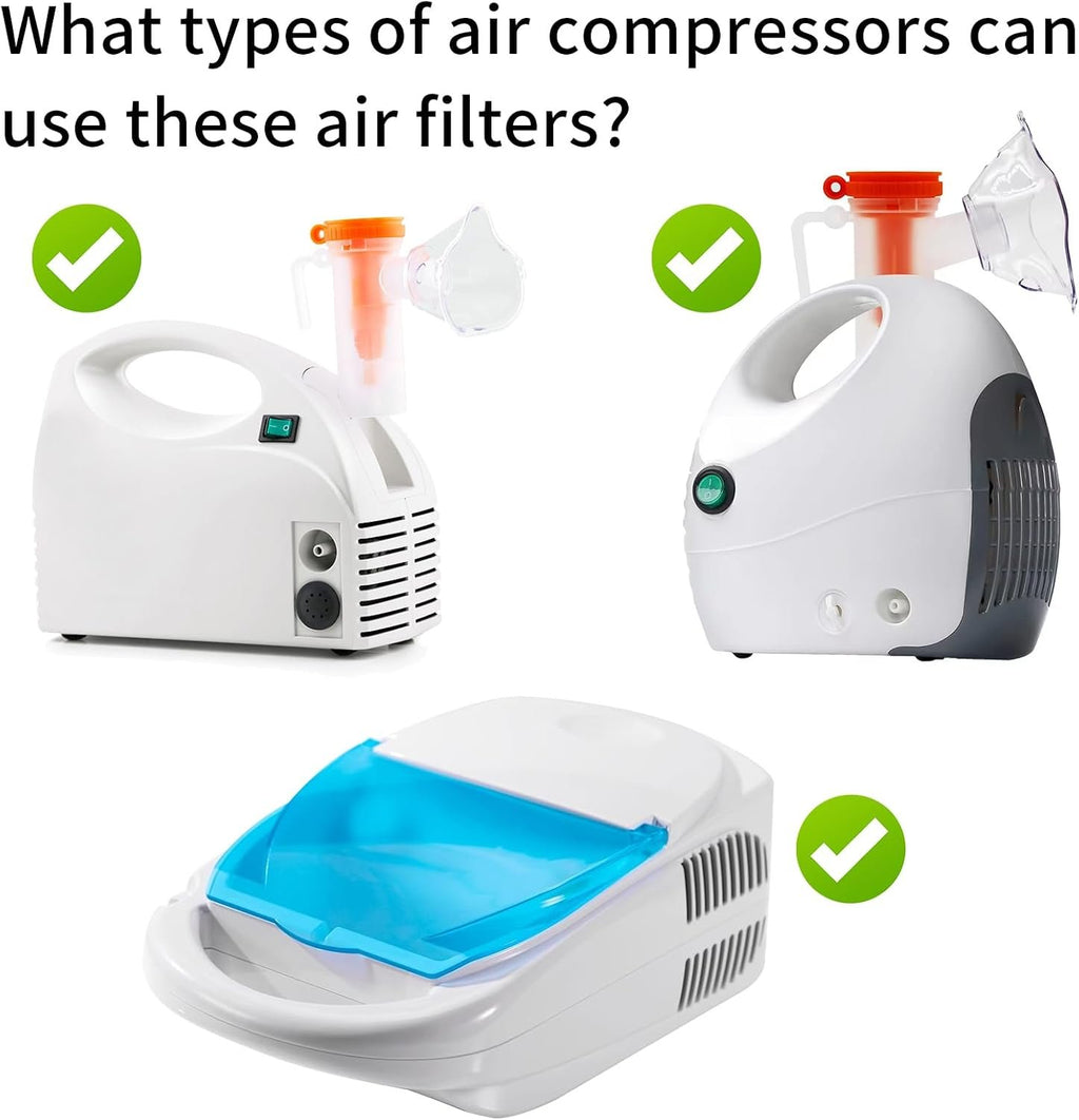 48 Nebulizer Filter Replacement Air Filter Sponge Compressor System Accessories-White
