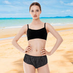 10 Pieces Unisex Disposable Non-Woven Fabric Underwear for Travel, Camping, Spa (Black)