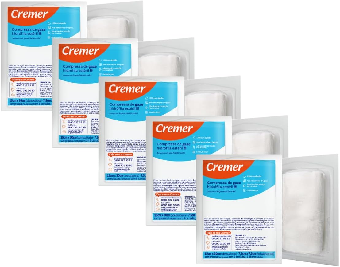 Gauze and Wound Dressings 100% Cotton Sterile 7.5cm 10 pieces