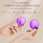 YTYOMUR Reusable Menstrual Disc - Soft Period Disc for Beginner or Menstrual Light Flow, Leak Proof Menstrual Cup Alternative - Pack of 2 (Small Size)