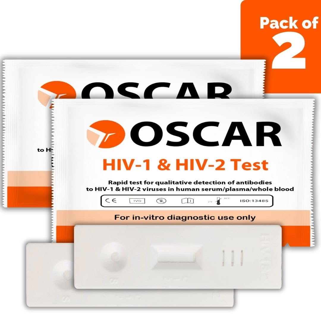 Oscar HIV1 & HIV2 Rapid Home Self-Test Kit (Pack of 2)