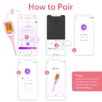 easy@Home Bluetooth Basal Body Thermometer for Adults - Fertility Prediction