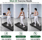 THERUN Walking Pad with Handle Bar, Compact Under Desk Portable Treadmill