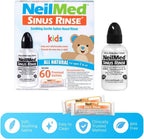 Neilmed's Sinus Rinse, Pediatric, Complete Saline Nasal Rinse Kit 60 Premixed Packets