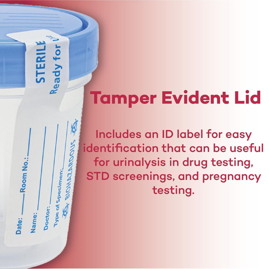 Dealmed 781044 Urine Specimen Cups - 4 oz, Leak Resistant, 5 Count