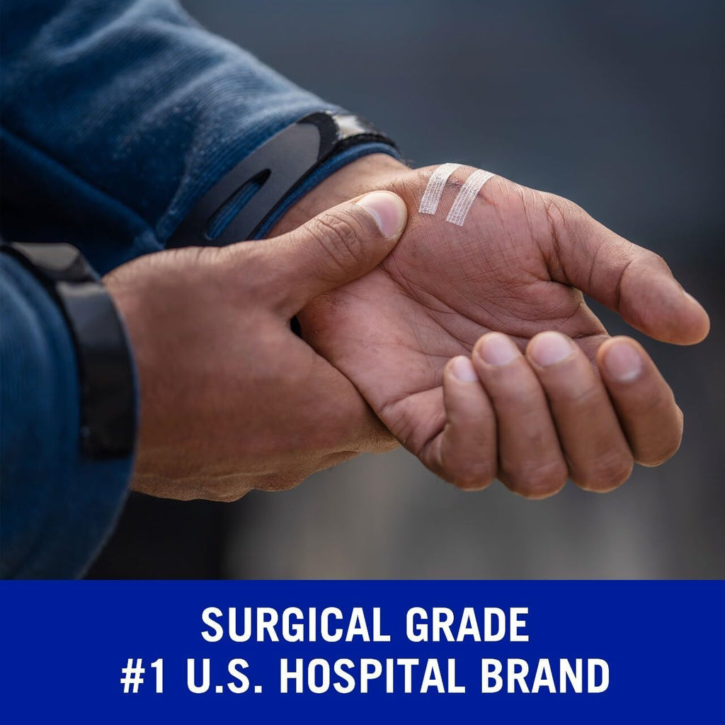 Nexcare Steri-Strip Wound Closure, Breathable Strips Hold Small Wounds Firmly Closed, Great After Sutures or Staples - 30 Wound Closures