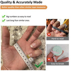 3-Pack Tape Measure Body Double Scale Soft Measuring Tape 60inch (150cm), Flexible Sewing Cloth Craft Fabric Ruler for Body Measurements & Weight Loss, Accurate & Easy to Read Large Clearly Numbers