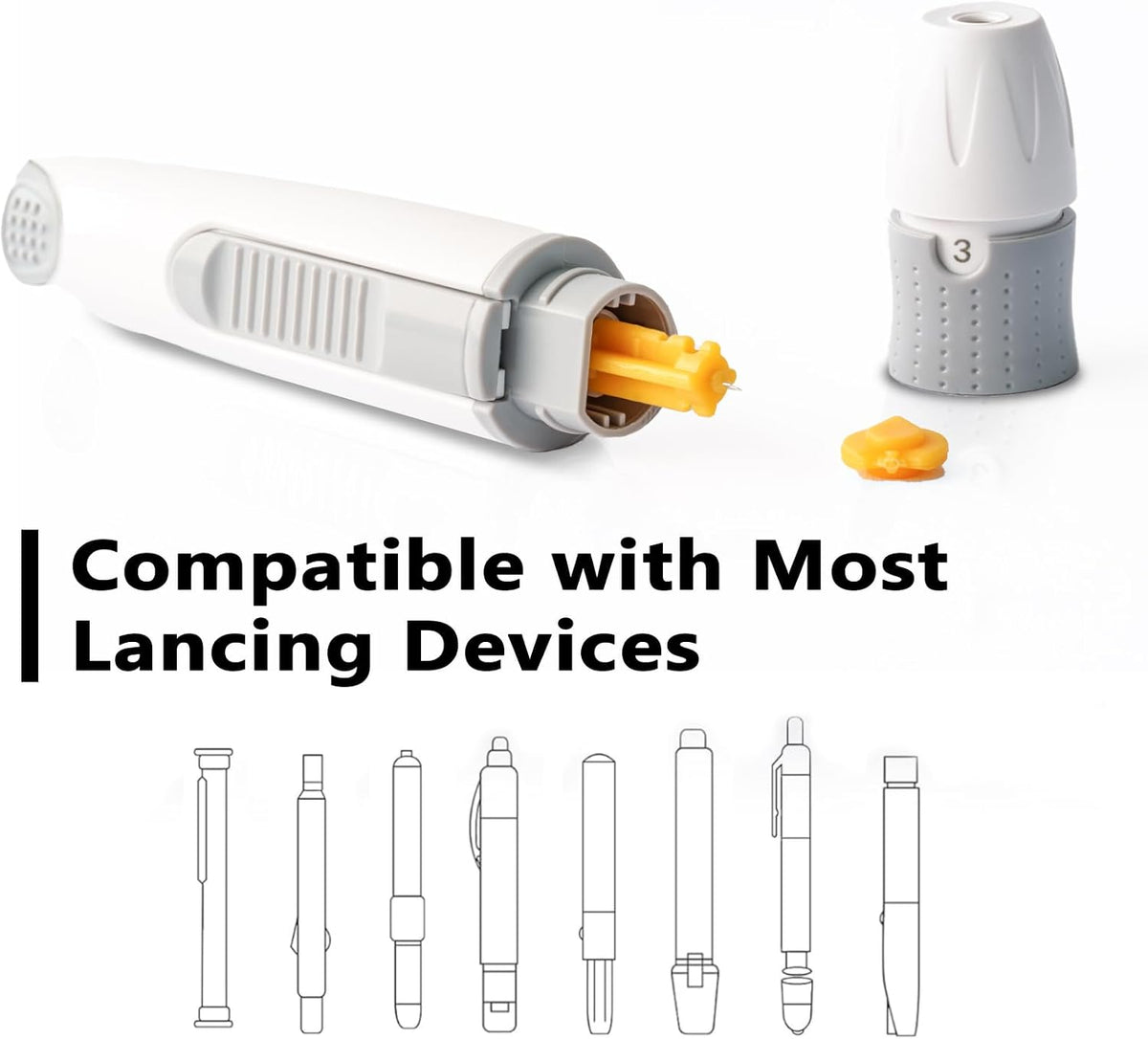 Lancets for Diabetes Testing - 30 Gauge Diabetic Lancets for Blood Testing and Glucose Testing - Fits Most Lancing Devices - 310 Count (Colourful)