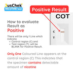 JusChek Cotinine Rapid Test Kit, 5-Minute Nicotine Metabolite Detection in Urine, Self-Testing