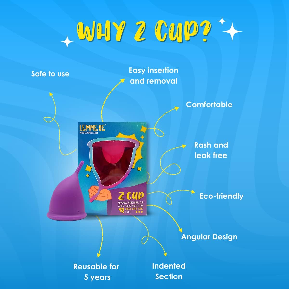 Lemme Be Z Menstrual Cups and Discs Reusable 20 ml