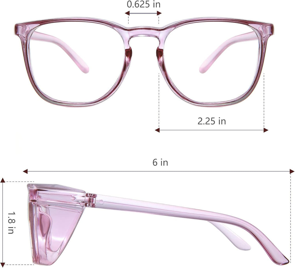 Anti Fog Safety Glasses for Women, Safety Goggles for Nurse, Protective Eyewear, Blue Light Blocking & UV Protection