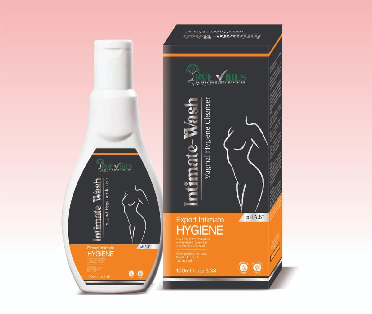 TRUE VIBES Intimate Wash | Gentle & pH-Balanced | Feminine Hygiene & Freshness | Daily Use