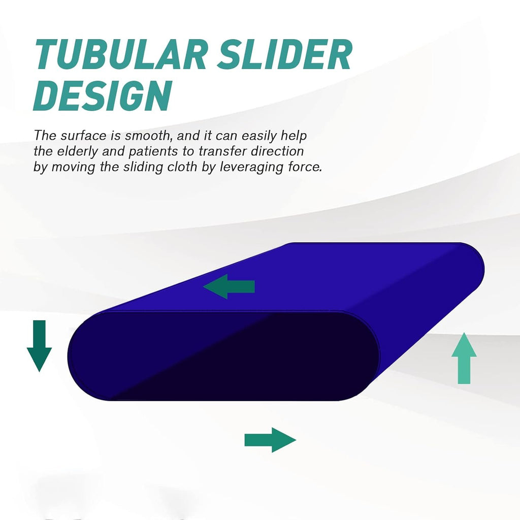 YHK Tubular Slide Sheet for Patient Transfer, Sliding Draw Sheets to Assist Moving Elderly,Slides for Cars, Hospital Bed, Home Care(Blue, 39"x79"(100x200cm)