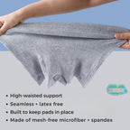 ZIKKU Pack of 4 Disposable Postpartum Maternity Panties Grey | Soft Non-Woven Breathable Fabric Post Delivery Underwear | Stretchable Maternity Care Panties for Women