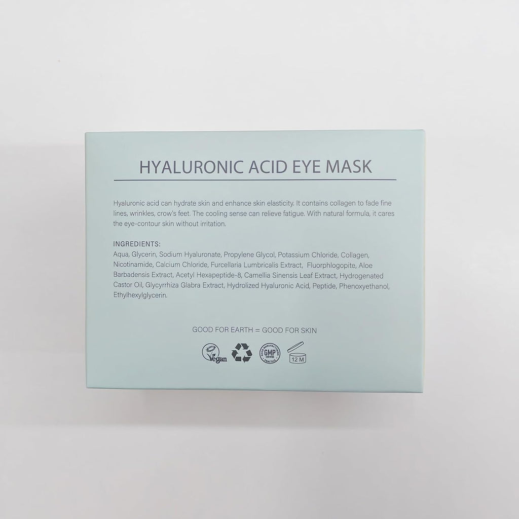 PEAUAMIE Under Eye Patchs Hyaluronic Acid Eye Mask for Dark Circles and Puffiness Wrinkle Eye Bags 30 Pairs