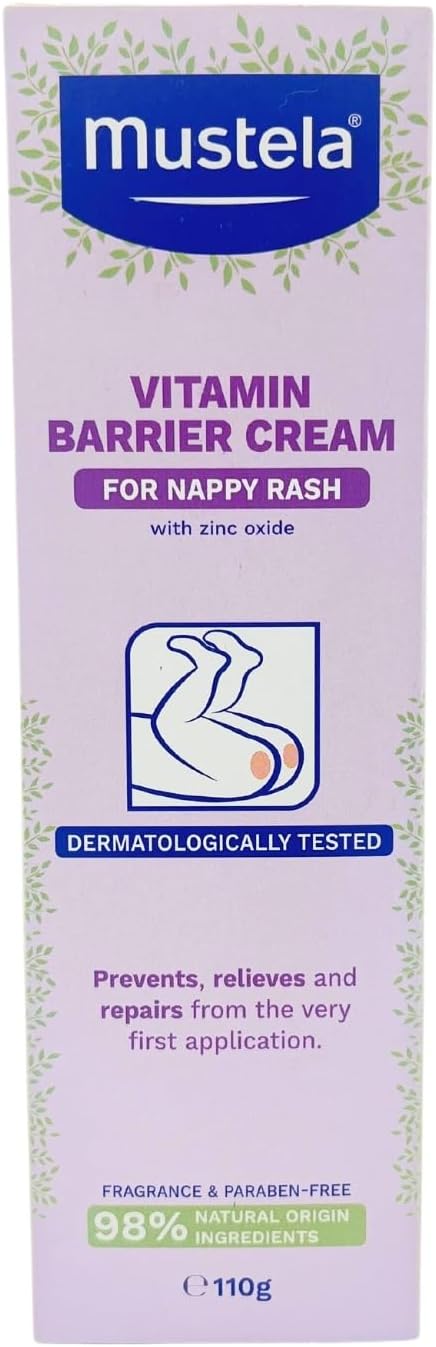 Mustela Vitamin Barrier Cream 123 - for nappy rash - 108g (Pack of 2)