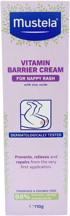 Mustela Vitamin Barrier Cream 123 - for nappy rash - 108g (Pack of 2)