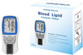 HOMEDSUN HSLPM102 4-in-1 Cholesterol Meter Kit with 10 Strips Lancets