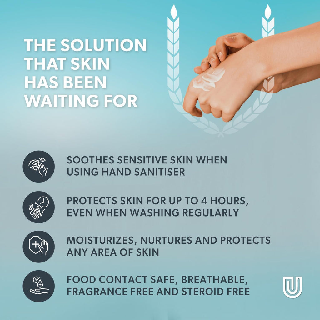 Barrier Cream 100 ml Lotion - The Ultimate Waterproof Skin Protection for Hands, Body, Face - Clinically Proven Protection and Relief for Contact Dermatitis, Dry Skin