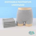 ZIKKU Pack of 4 Disposable Postpartum Maternity Panties Grey | Soft Non-Woven Breathable Fabric Post Delivery Underwear | Stretchable Maternity Care Panties for Women