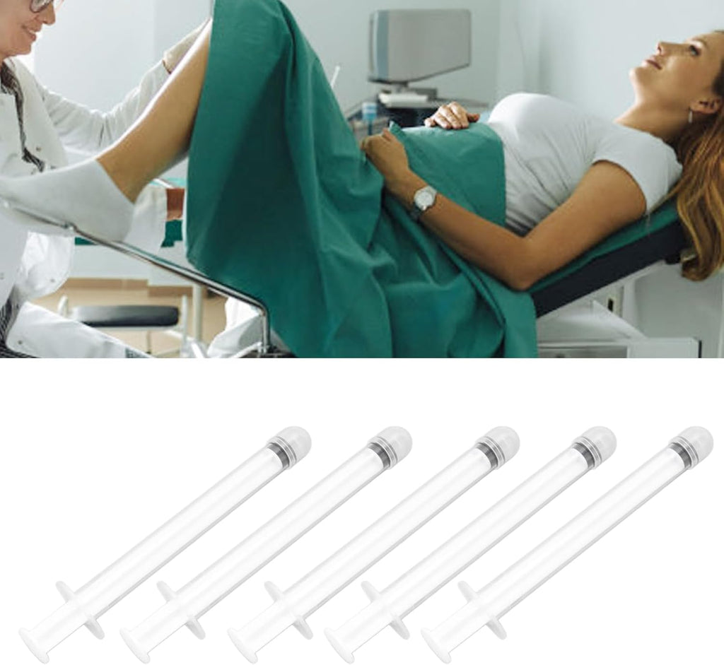 Disposable Vaginal Cream Applicators, Transparent Scale Portable Feminine Care Applicators, Pack of 10, Precise Measurement Round Tip for Gel for