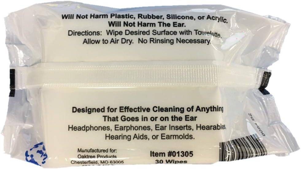 Audiologist's Choice Audiowipes Towelettes Portable Pouch with pack of two