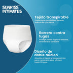 Disposable Menstrual Panties for Women with Abundant Flow, Women's Leakproof Postpartum Panties, White, Size XXL, 10 Pack