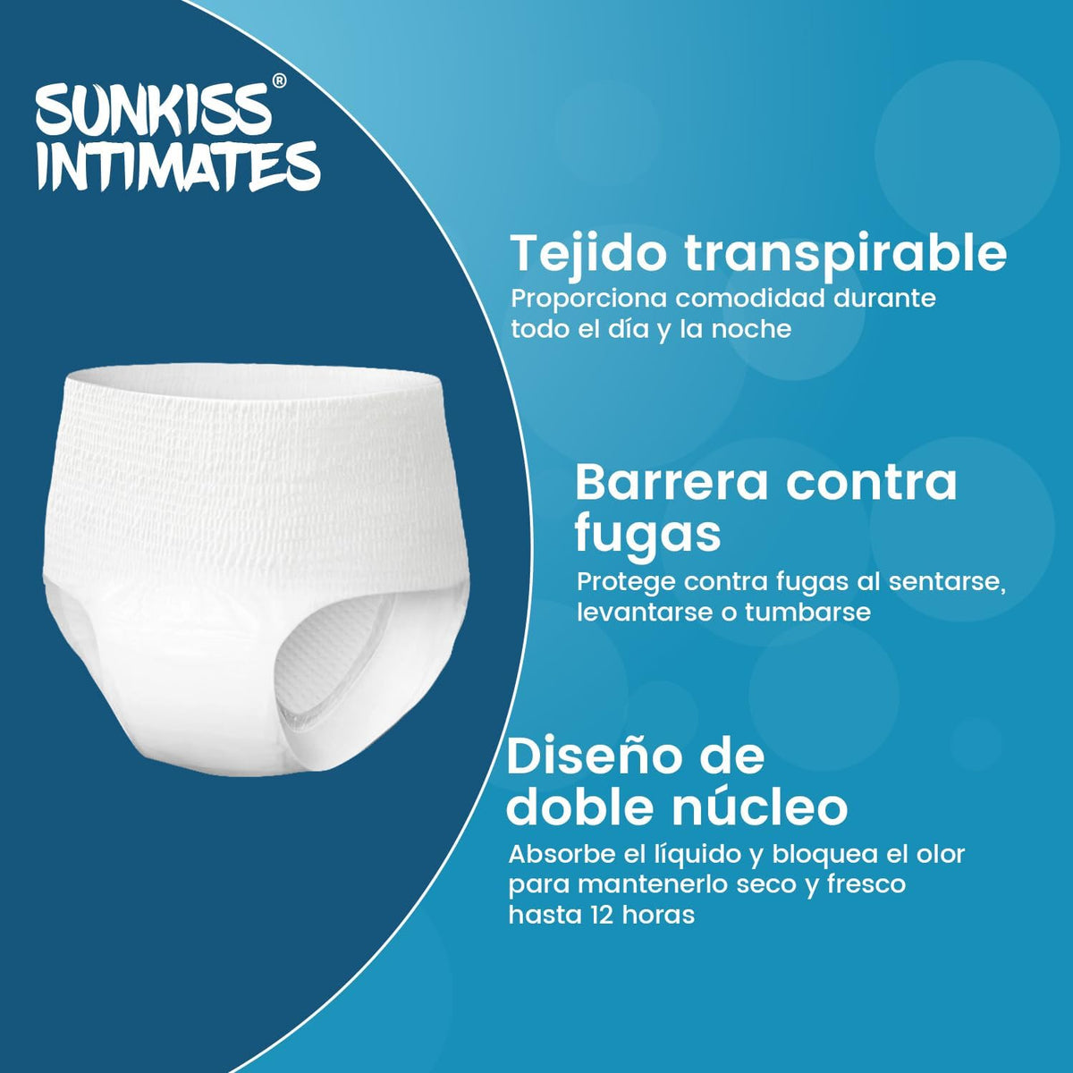 Disposable Menstrual Panties for Women with Abundant Flow, Women's Leakproof Postpartum Panties, White, Size XXL, 10 Pack