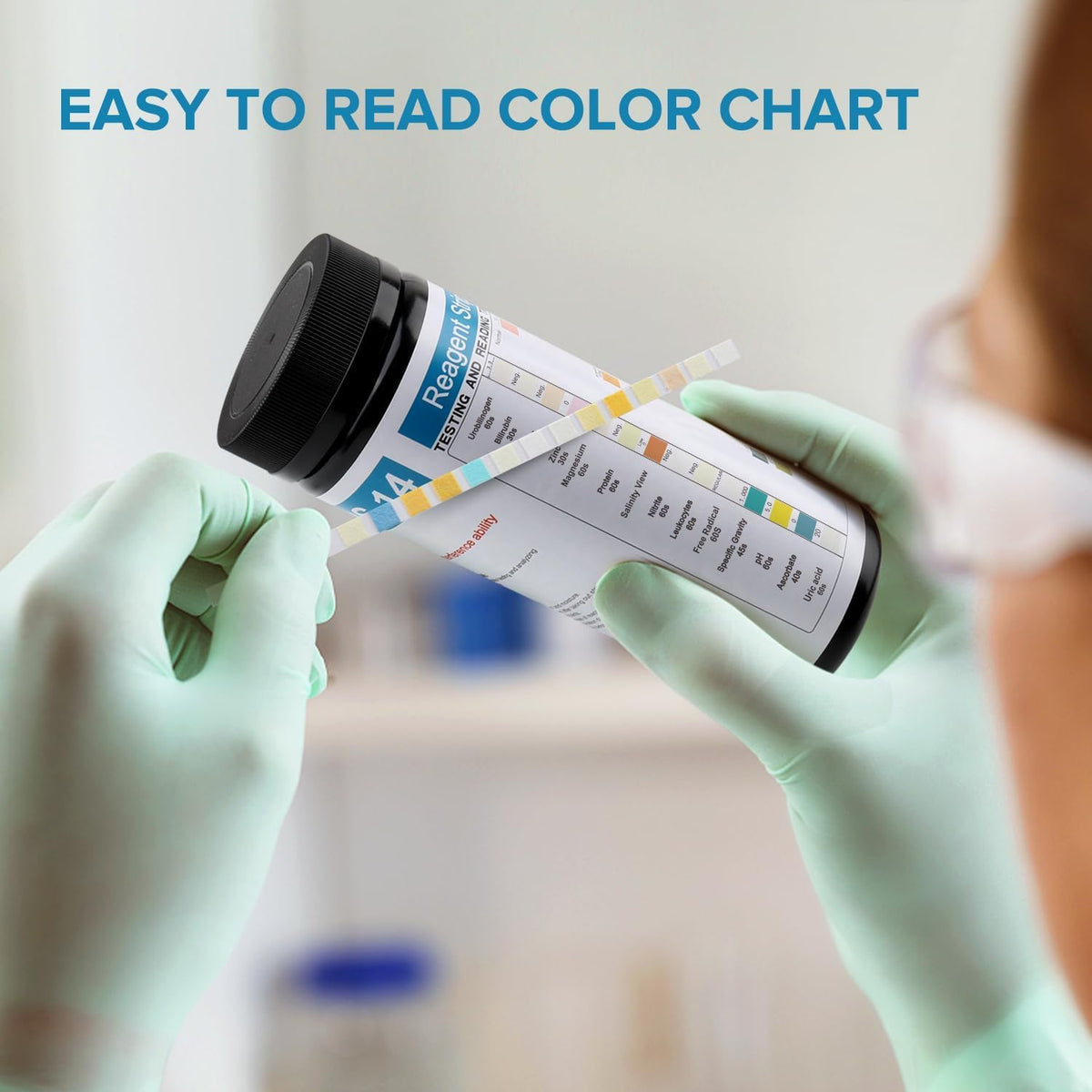 JUMXSRLE Urinalysis Test Strips, 14 Parameter Urine Test Strips, Accurate Results, Urinalysis Home Testing Stick Kit to Help Monitor Your Health, Urine Strips DipstickTests