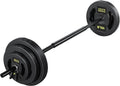 AboveGenius 45 lb Barbell Weight Set, Adjustable Workout Bar | Barbell Weight Set for Home Gym Strength Training, Full Body Workout, Muscle Building, Home Fitness Weight Lifting Equipment