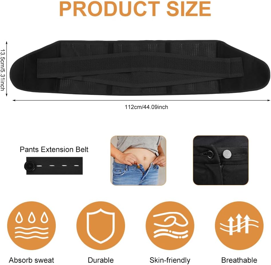 ACWOO Postpartum Girdle, Postpartum Abdominal Girdle, Postpartum Recovery Belt with Double Adjustment Straps, Lumbar Girdle for Women, Waist Shaper, Tummy Sweat Wrap, Black