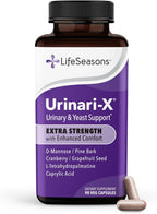 Urinari-X Extra Strength with Enhanced Comfort - Urinary Tract Support - Fast UTI Relief - Vitamin Supplement for Bladder Function - D-Mannose, Cranberry, Pinebark, Uva Ursi & Grapefruit - 90 Capsules