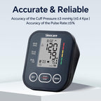 Sinocare Blood Pressure Monitor, Upper Arm Blood Pressure Monitors for Home Use, Adjustable Arm Cuff 8.6"-16.5", One-Button Operation, Dual User, Accurate & Practical (Black)