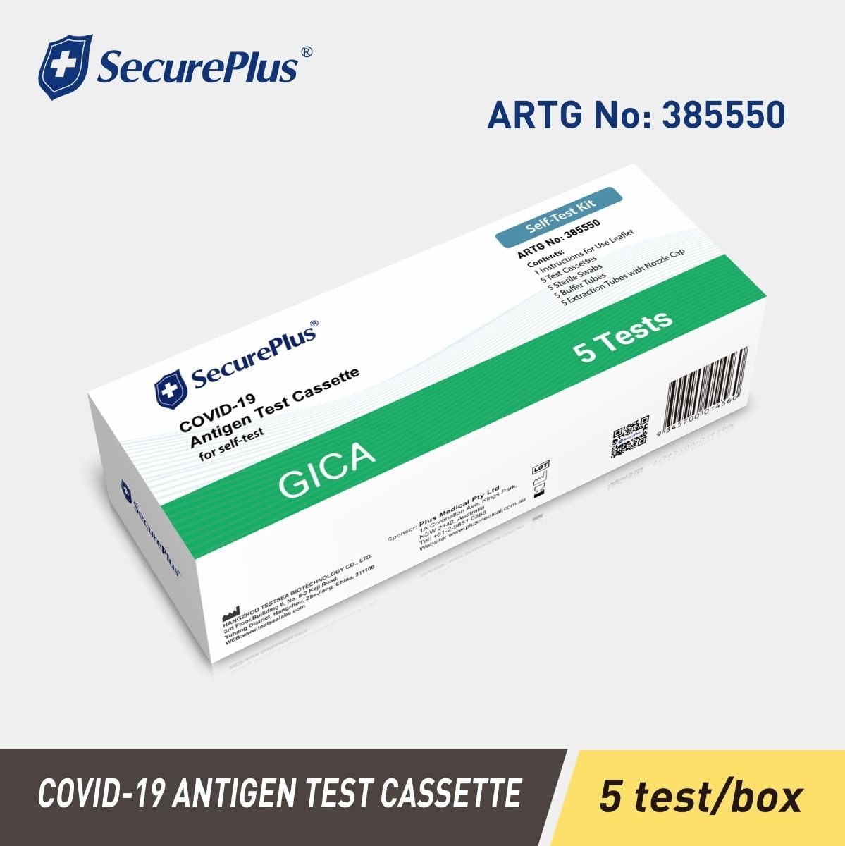 Rapid Antigen Self Test Kits Nasal Swab for COVID-19(A box of 5)