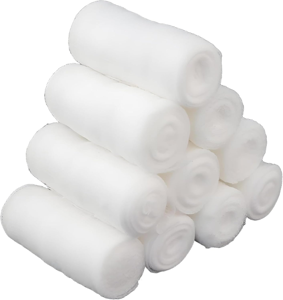 10Pcs Elastic Stretch Gauze Bandage ， 10cm X 4.5m Medical Grade Sterile Gauze, Self-Adherent Pressure Wrap For First Aid, Wound Care, Sports Injuries & Sprains