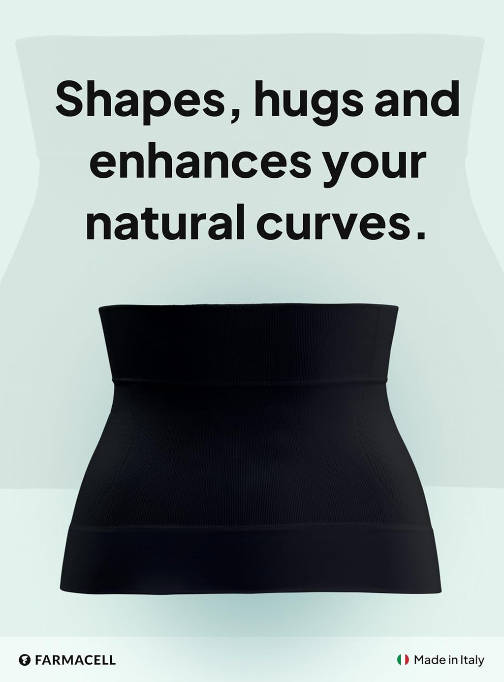 Farmacell Waist Cincher for Women, Tummy Control Seamless Shapewear, Made in Italy, 605