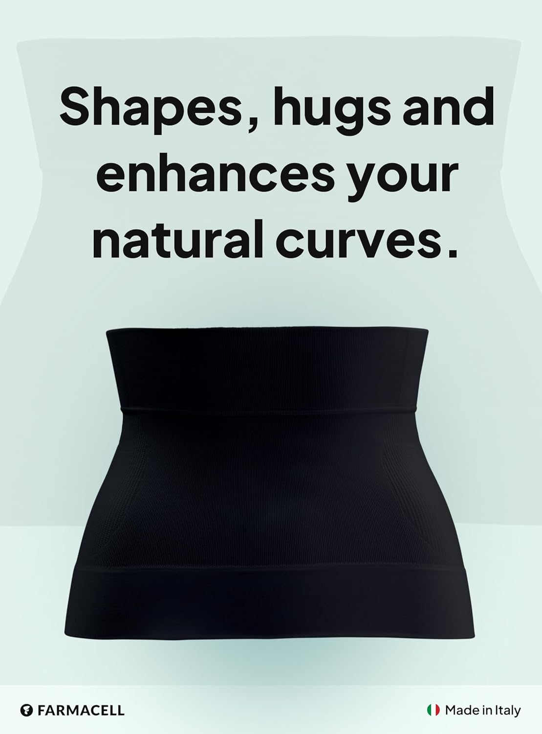 Farmacell Waist Cincher for Women, Tummy Control Seamless Shapewear, Made in Italy, 605
