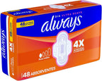 Always Sanitary Pads With Wings 48 pieces