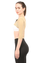 Post Liposcution Arm Compression Garment || MICROPOLY FABRIC || Slimming Sleeves || Arms Posture Corrector || Shapewear || Post Surgical Arms Support (Beige, S)
