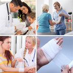 10 Roll Gauze Bandage Rolls Elastic Stretch Gauze Rolls Medical Gauze Stretch Roll Tape Self-Adherent Tape Pressure Wrap Bandage Rolls First Aid Tape Conforming Stretch Gauze Bandage Rolls,10cmx4.5m
