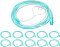 10-Pack 7Ft Soft High-Flow Nasal Oxygen Cannula, Green Tubing，Ultra Soft | High-Flow, Ultra Soft, Green Tubing, Individual Packing